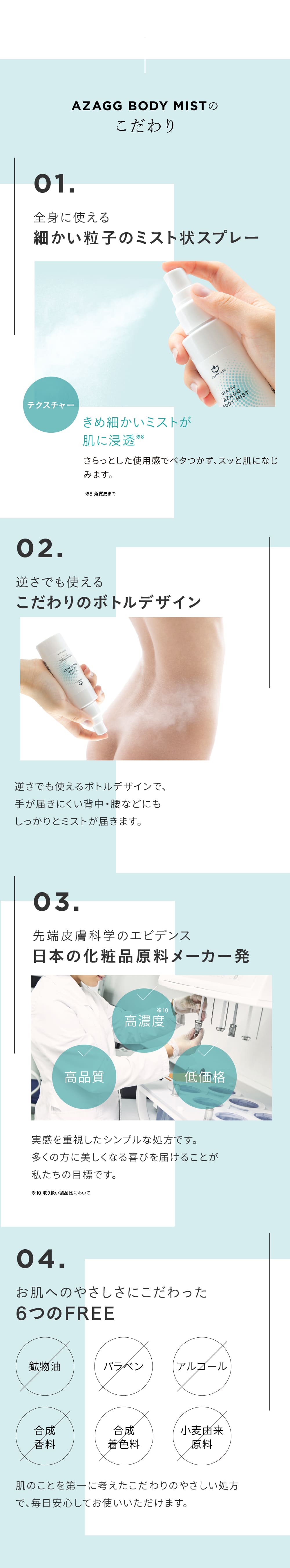 コスメドン,こだわり